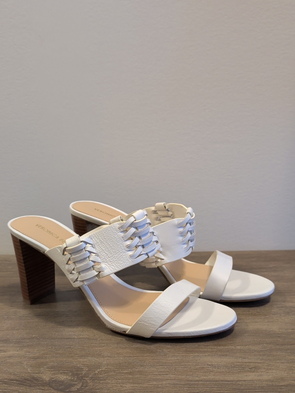 Veronica Beard Georgie Woven Dual-Band Slide Sandals